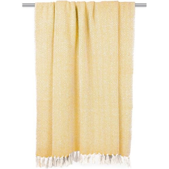 Cotton Throw Blanket Chevron 50x60 Handloomed Fringe Cozy Couch Chair Decor - Picture 4 of 7